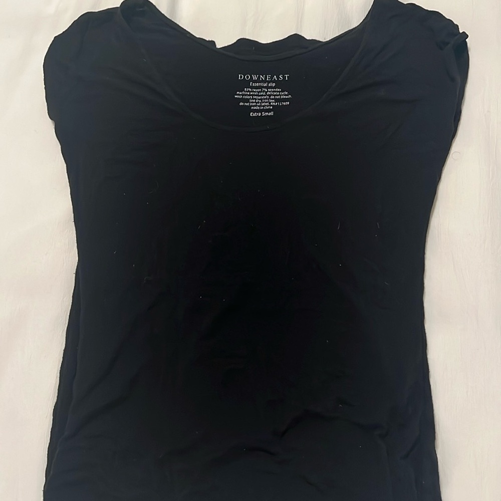 DOWNEAST Black slip dress